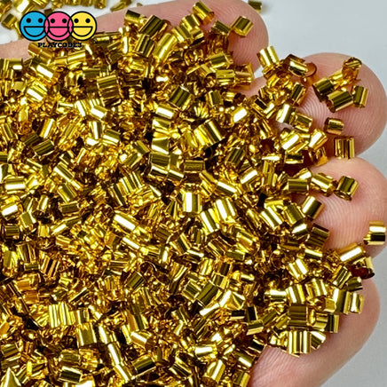 Metallic Gold 500G Bingsu Beads Slime Crunchy Iridescent Crafting Supplies Cut Plastic Straws Bulk