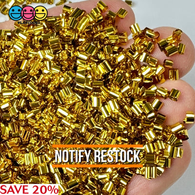 Metallic Gold 500G Bingsu Beads Slime Crunchy Iridescent Crafting Supplies Cut Plastic Straws Bulk