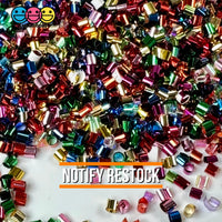 Metallic Rainbow 500G Bingsu Beads Slime Crunchy Iridescent Crafting Supplies Cut Plastic Straws