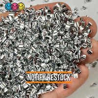 Metallic Sliver 500G Bingsu Beads Slime Crunchy Iridescent Crafting Supplies Cut Plastic Straws Bulk