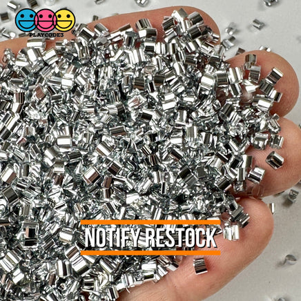 Metallic Sliver 500G Bingsu Beads Slime Crunchy Iridescent Crafting Supplies Cut Plastic Straws Bulk