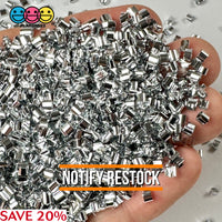 Metallic Sliver 500G Bingsu Beads Slime Crunchy Iridescent Crafting Supplies Cut Plastic Straws Bulk