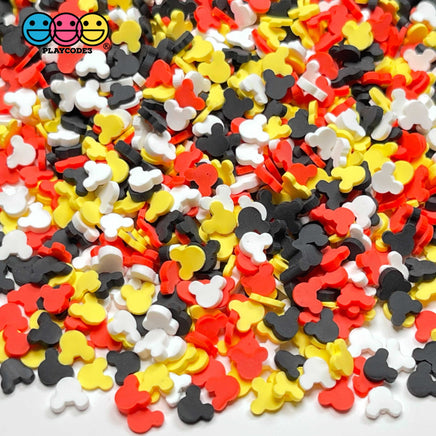 Mickey Red Yellow Black White Fimo Slices Fake Clay Sprinkles Decoden Jimmies 20 Grams Sprinkle