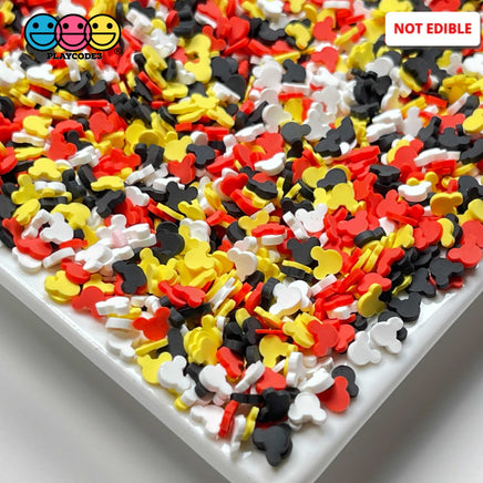Mickey Red Yellow Black White Fimo Slices Fake Clay Sprinkles Decoden Jimmies Sprinkle