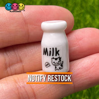 Milk Bottle Mini Kawaii Jug Cow Jar Charm Cabochons 10 Pcs