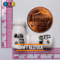 Milk Bottle Mini Kawaii Jug Cow Jar Charm Cabochons 10 Pcs