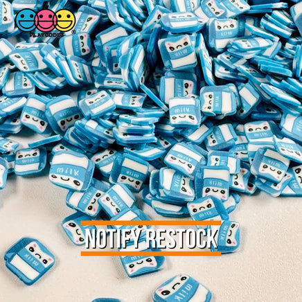 Milk Carton Kawaii Face Fimo Slices 5Mm/10Mm Fake Clay Sprinkles Blue Decoden Jimmies Funfetti 10Mm