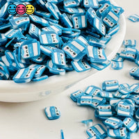Milk Carton Kawaii Face Fimo Slices 5Mm/10Mm Fake Clay Sprinkles Blue Decoden Jimmies Funfetti 10Mm