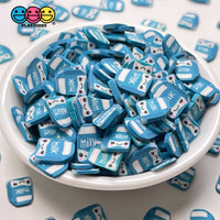 Milk Carton Kawaii Face Fimo Slices Fake Clay Sprinkles Blue Decoden Jimmies Funfetti 10Mm Sprinkle