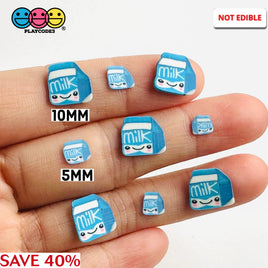 Milk Carton Kawaii Face Fimo Slices 5Mm/10Mm Fake Clay Sprinkles Blue Decoden Jimmies Funfetti 10Mm