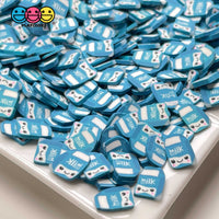 Milk Carton Kawaii Face Fimo Slices Fake Clay Sprinkles Blue Decoden Jimmies Funfetti 10Mm Sprinkle