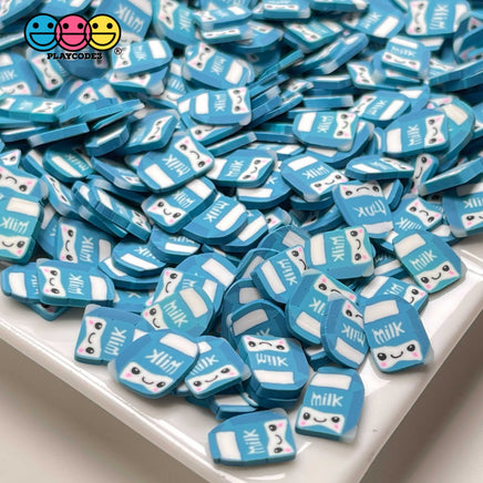Milk Carton Kawaii Face Fimo Slices Fake Clay Sprinkles Blue Decoden Jimmies Funfetti 10Mm Sprinkle