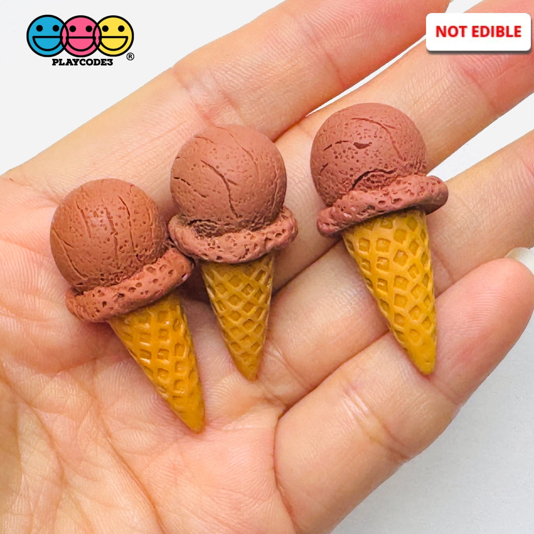 Lucky Cream Chocolate フェイクスイーツデコ　アイス　置物 mini-3d-chocolate-ice-cream-