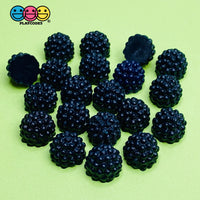 20Pcs 3D Blue Berry Raspberry Black Charms