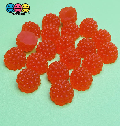 20Pcs 3D Blue Berry Raspberry Black Charms Rasberry