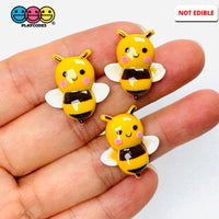 Mini Bumble Bee Flatback Charms Cute Spring Summer Craft Supply - Charm