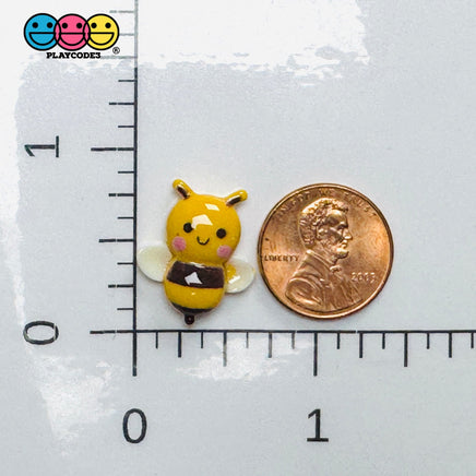 Mini Bumble Bee Flatback Charms Cute Spring Summer Craft Supply - Charm