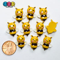 Mini Bumble Bee Flatback Charms Cute Spring Summer Craft Supply - Charm