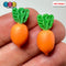 Mini Easter Carrots Charm Flat Back Cabochons Decoden 10 Pcs