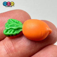 Mini Easter Carrots Charm Flat Back Cabochons Decoden 10 Pcs