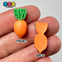 Mini Easter Carrots Charm Flat Back Cabochons Decoden 10 Pcs