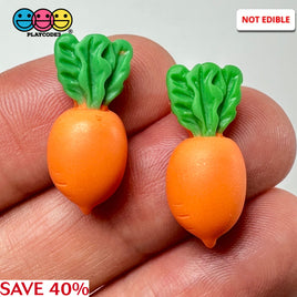 Mini Easter Carrots Charm Flat Back Cabochons Decoden 10 Pcs