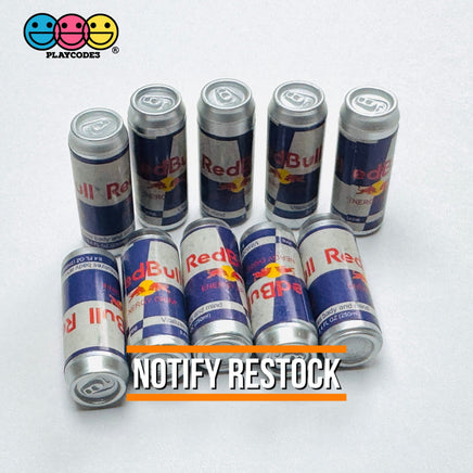 Fake Mini Energy Drink Soda Can 3D Red Fake Food Cabochons Decoden Charm 10pcs PLAYCODE3 LLC Charm
