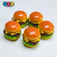 Mini Hamburger Cheeseburger Fake Food Charms Realistic Prop 5pcs - Fake Food