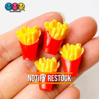 Mini Hamburger French Fries 3D Cabochons Decoden Charm 4 Pcs Playcode3 Llc 4Pcs-French Fries