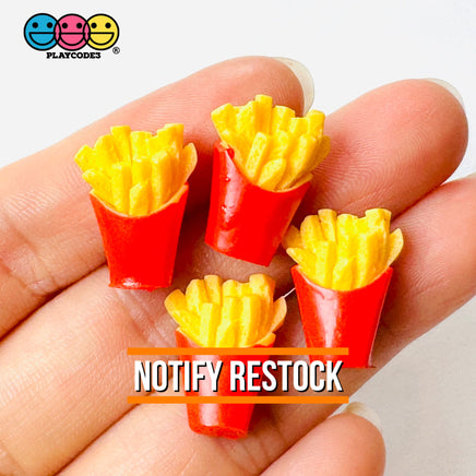 Mini Hamburger French Fries 3D Cabochons Decoden Charm 4 Pcs Playcode3 Llc 4Pcs-French Fries