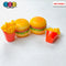 Mini Hamburger French Fries 3D Cabochons Decoden Charm 4 Pcs Playcode3 Llc 4Pcs-Mixes(2Pcs