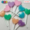 Mini Heart Lollipop Pink Purple Green Blue Peach Valentin’s Day Holiday Fake Candy Flatback