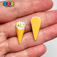 Mini Ice Cream Cone Fake Food Flatback Cabochons Decoden Charm 10 Pcs