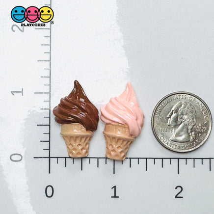 Mini Ice Cream Strawberry Chocolate Flatback Cabochons Decoden Charm 10 pcs PLAYCODE3 LLC Charm