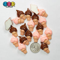 Mini Ice Cream Strawberry Chocolate Flatback Cabochons Decoden Charm 10 pcs PLAYCODE3 LLC Charm