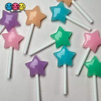 Mini Lollipop Star Multicolor Fake Candy Cabochons Decoden Charm 10 Pcs
