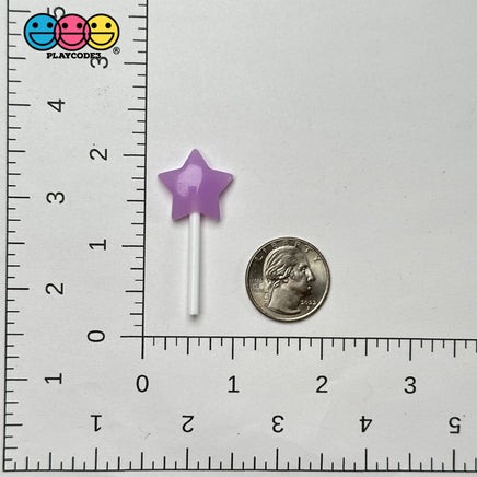 Mini Lollipop Star Multicolor Fake Candy Cabochons Decoden Charm 10 Pcs