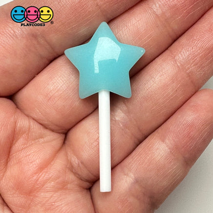 Mini Lollipop Star Multicolor Fake Candy Cabochons Decoden Charm 10 Pcs