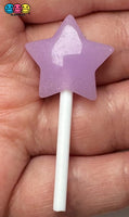Mini Lollipop Star Multicolor Fake Candy Cabochons Decoden Charm 10 pcs Purple Charm