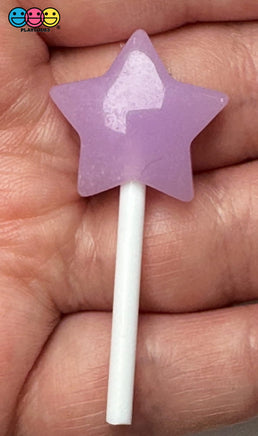 Mini Lollipop Star Multicolor Fake Candy Cabochons Decoden Charm 10 pcs Purple Charm