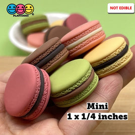 Mini Macaroons Charms Fake Food 5 Colors Cabochon Macaroon Cookies 10Pcs Charm