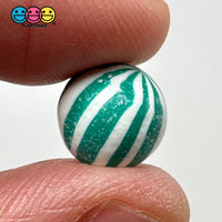 Mini Peppermint Balls Mint Fake Hard Candy Green Red Christmas Cabochons 24 Pcs Food