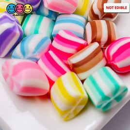 Pillow After Dinner Mint Candy Charms Fake Polymer Clay Candies Decoden Mixed Colors 21 Pccs Charm