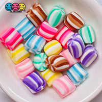 Pillow After Dinner Mint Candy Charms Fake Polymer Clay Candies Decoden Mixed Colors 21 Pccs Charm