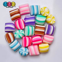 Pillow After Dinner Mint Candy Charms Fake Polymer Clay Candies Decoden Mixed Colors 21 Pccs Charm