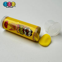 3Pcs Miniature 3D Fake Potato Chip Tube With 3 Tiny Chips - Light Weight Dollhouse Cabochons Decoden