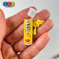 3Pcs Miniature 3D Fake Potato Chip Tube With 3 Tiny Chips - Light Weight Dollhouse Cabochons Decoden