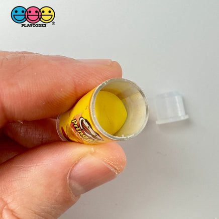 3Pcs Miniature 3D Fake Potato Chip Tube With 3 Tiny Chips - Light Weight Dollhouse Cabochons Decoden