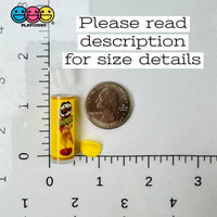 3Pcs Miniature 3D Fake Potato Chip Tube With 3 Tiny Chips - Light Weight Dollhouse Cabochons Decoden