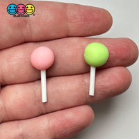 Mini Tiny Lollipop Fake Candy Pink Blue Vanilla Green Purple Cabochons Decoden Charm 10 Pcs